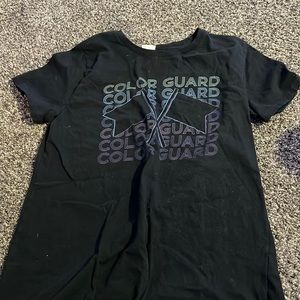 Black color guard tee